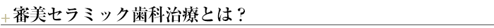 ¶審美セラミック歯科治療とは？