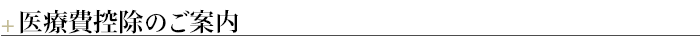 ＋医療費控除のご案内